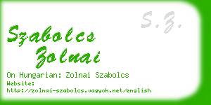 szabolcs zolnai business card